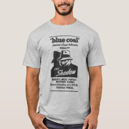 The Shadow Blue Coal Vintage Radio Show Ad T-Shirt