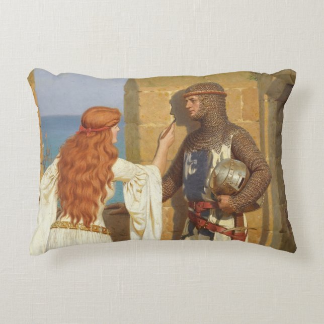 The Shadow, c. 1909 by Edmund Leighton Accent Pillow (Front)