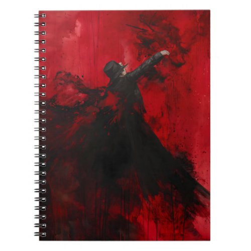 The Shadow Man Dramatic Black Red Art Journal