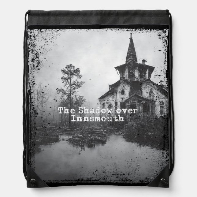 The Shadow over Innsmouth Lovecraft Cthulhu Mythos Drawstring Bag (Front)