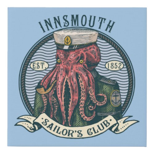 The Shadow over Innsmouth Lovecraft Cthulhu Sailor Faux Canvas Print