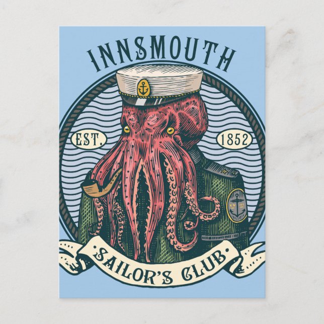 The Shadow over Innsmouth Lovecraft Cthulhu Sailor Postcard (Front)