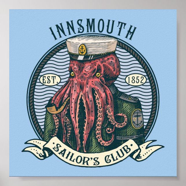 The Shadow over Innsmouth Lovecraft Cthulhu Sailor Poster (Front)
