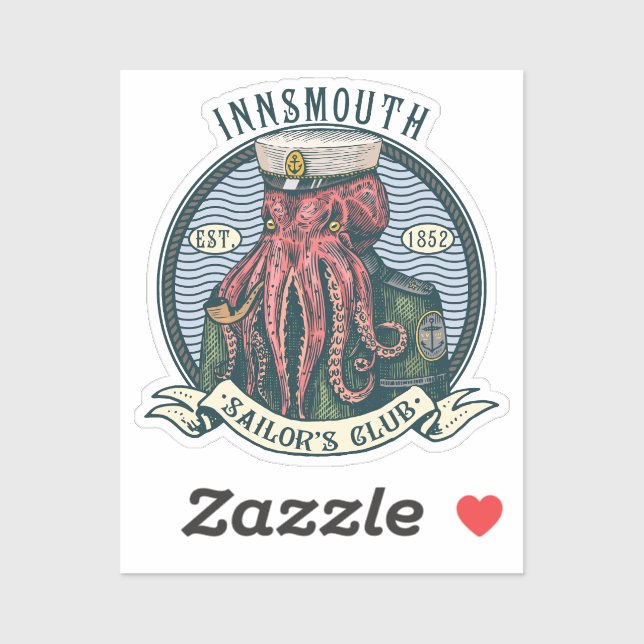 The Shadow over Innsmouth Lovecraft Cthulhu Sailor Sticker (Sheet)
