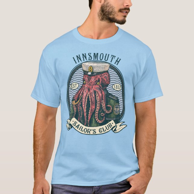 The Shadow over Innsmouth Lovecraft Cthulhu Sailor T-Shirt (Front)