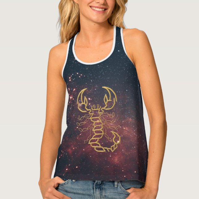 The Shadow & Stardust Scorpio Tank Top (Front)