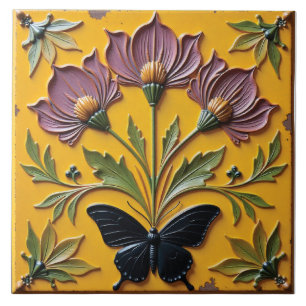 The Shadow-Winged Herald Ceramic Tile