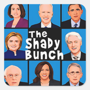 the shady bunch square sticker
