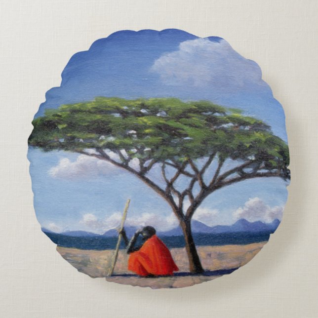 The Shady Tree 1992 Round Pillow (Front)