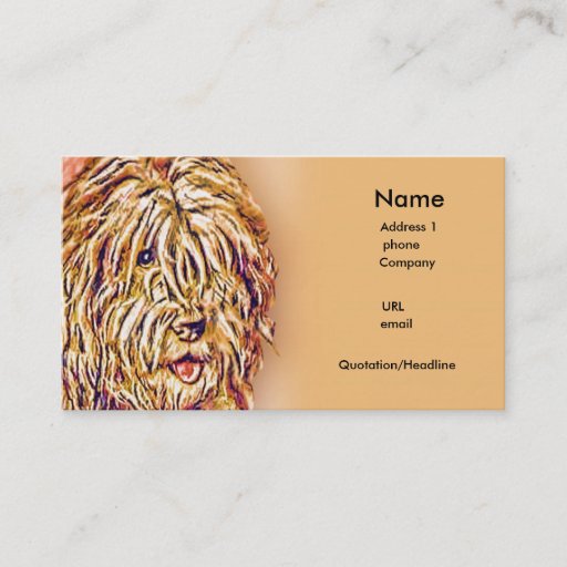 Customizable The Shaggy Dog Business Card Template