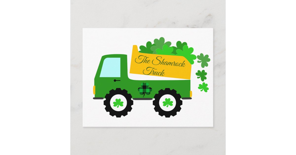 The Shamrock Truck Postcard Zazzle