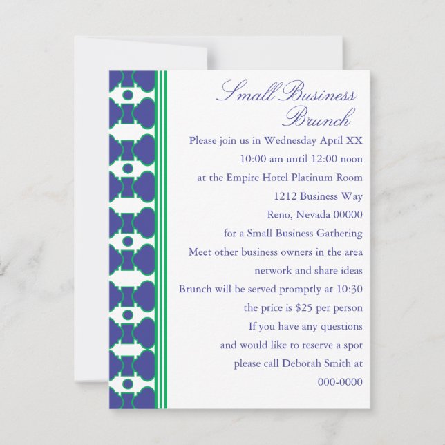 The Shannon Pattern Invitation (Front)