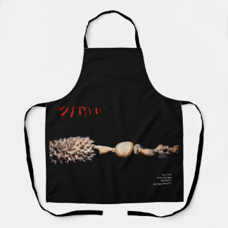 The Shapes of the Sea in the pitch-black  Wall Art Apron