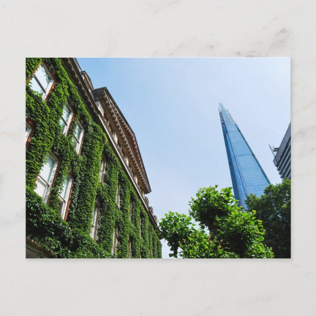 The Shard and Guy's Hospital covered in Ivy London Postcard (Front)