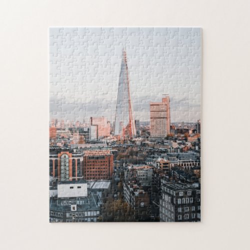 The Shard In London England Sunset Urban Panorama Jigsaw Puzzle