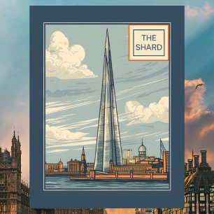 The Shard London UK Vintage Travel Postcard