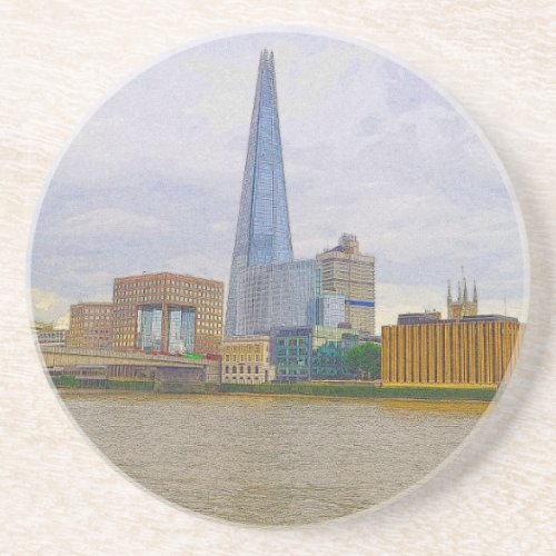 The Shard Thames River London England Drink Coaster