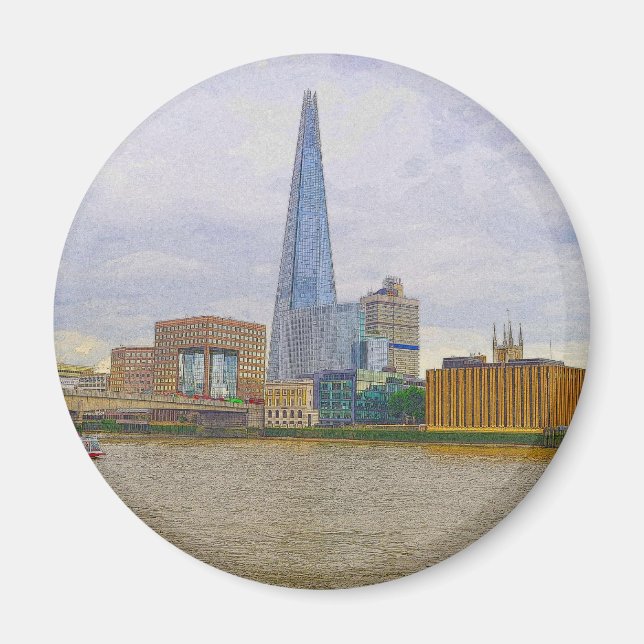 The Shard, Thames River, London, England Magnet (Front)