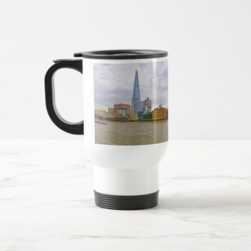 The Shard Thames River London England Travel Mug