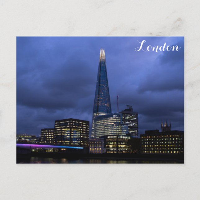 The Shard Tower at Night, London England Postcard (Front)