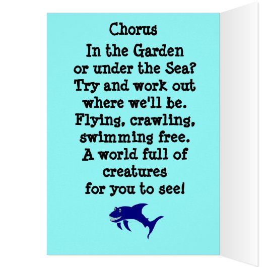 The Shark - Note size Sample activity card (Inside (Left))