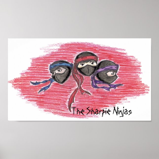 The Sharpie Ninjas logo poster (Front)