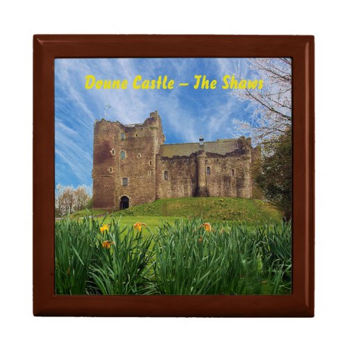 The Shaws Scottish Doune Castle Photo Family Name Jewelry Box