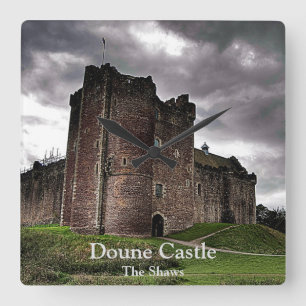 The Shaws' Scottish Doune Castle Photo Family Square Wall Clock