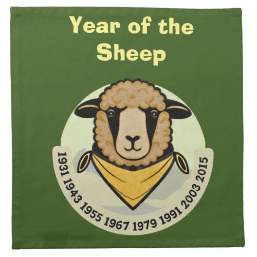 The Sheep Through Generations  Cloth Napkin