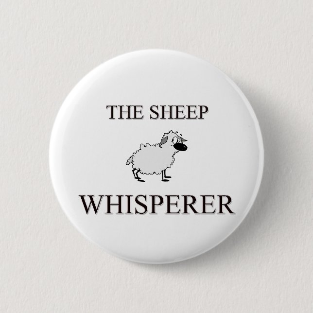 The Sheep Whisperer Pinback Button (Front)