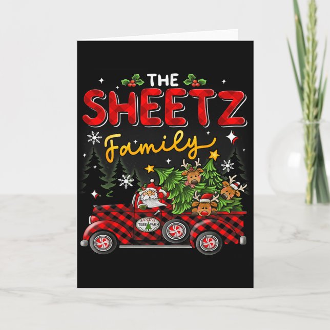 The Sheetz Family Christmas Matching Pajamas Group Card (Front)