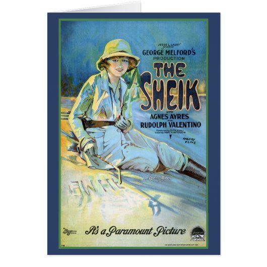 The Sheik Rudolof Valentino Cards (Front)