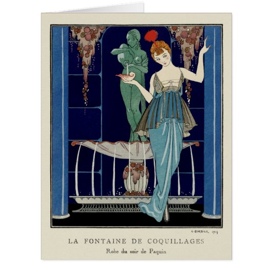 The Shell Fountain by George Barbier Cards (Front)