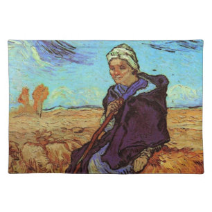 The Shepherdess (after Millet) by Vincent van Gogh Cloth Placemat