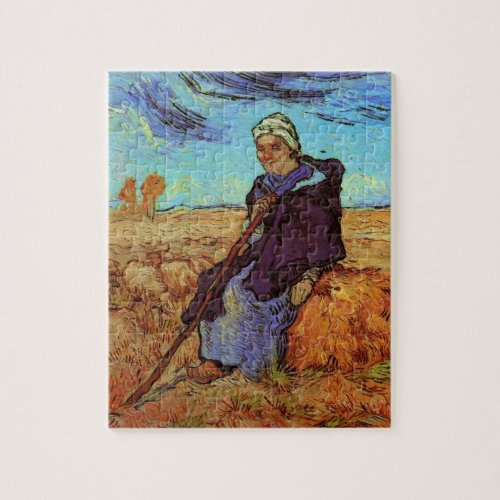 The Shepherdess after Millet by Vincent van Gogh Jigsaw Puzzle