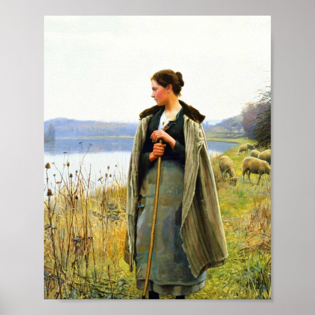 The Shepherdess Art by Daniel Ridgway Knight  Poster (Front)
