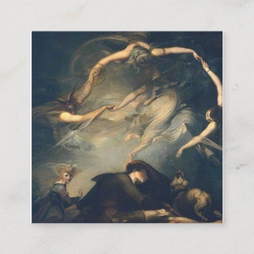 The Shepherds Dream Paradise Lost Henry Fuseli Square Business Card