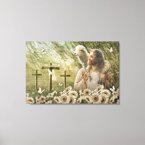 The Shepherds Embrace A Tribute to Divine Love Canvas Print