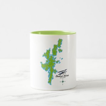 The Shetland Islands Map Two-tone Coffee Mug by bartonleclaydesign at Zazzle