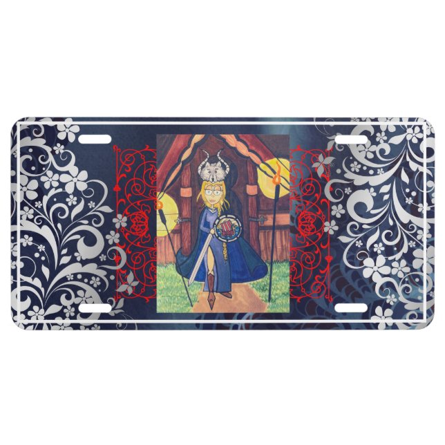 The Shield Maiden License Plate (Front)