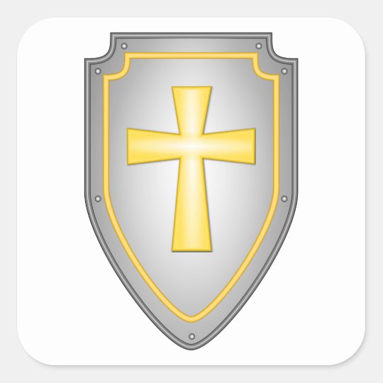 The Shield Of Faith Square Sticker | Zazzle.com