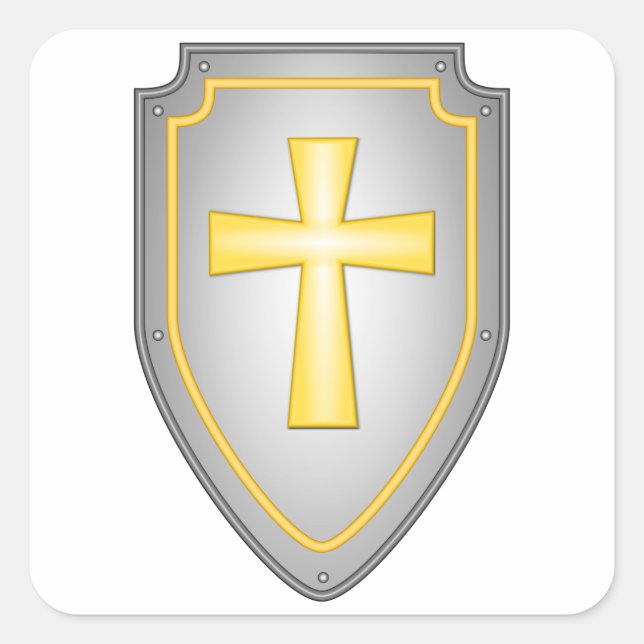 The Shield Of Faith Square Sticker (Front)