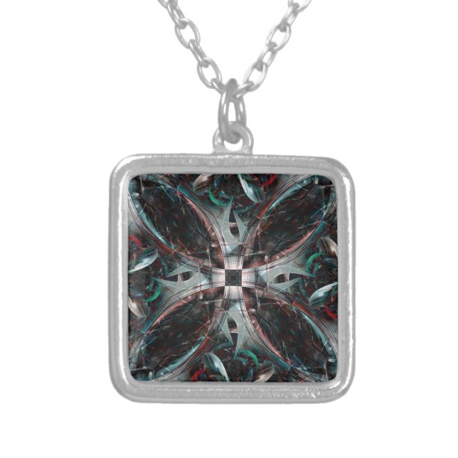 The Shield Silver Plated Necklace (Front)