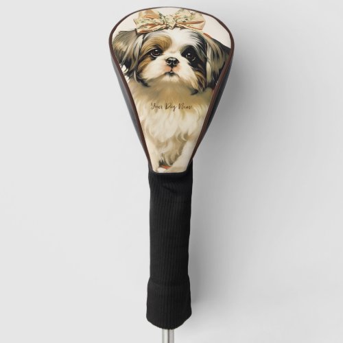 The Shih Tzu Dog 001 _ Odessa Leyendecker Golf Head Cover