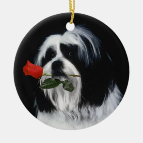 The Shih Tzu Dog Ceramic Ornament