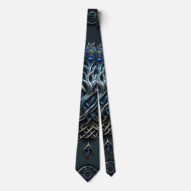The Shine of the Tree of Life the Gems of the Soul Neck Tie (Front)