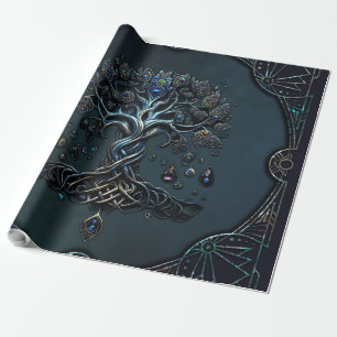 The Shine of the Tree of Life the Gems of the Soul Wrapping Paper