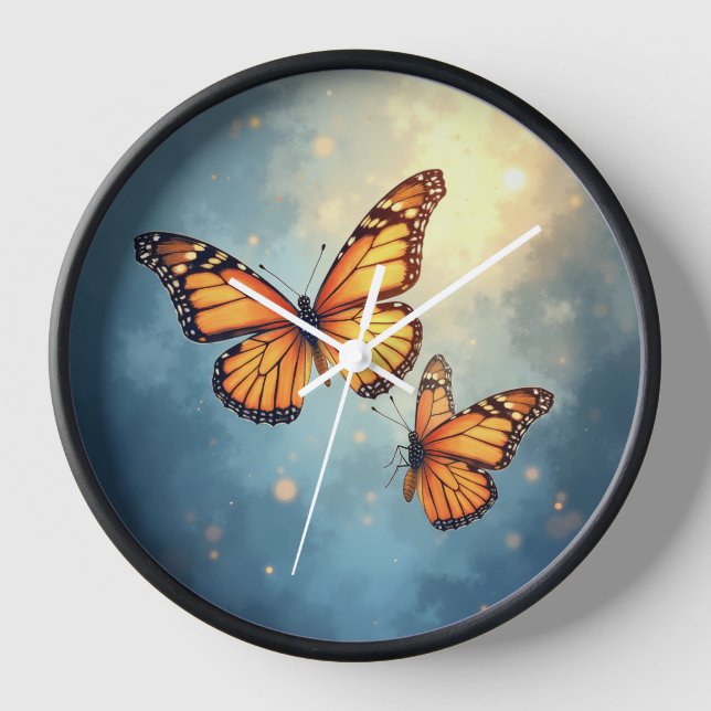 The shining butterfly Wall Clock (Front)