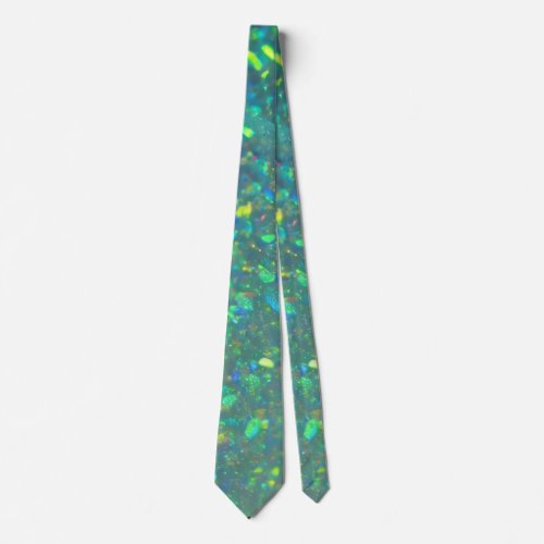 The shining Holographic Opal   Neck Tie