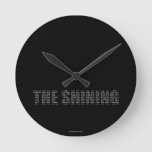 The Shining Round Clock at Zazzle